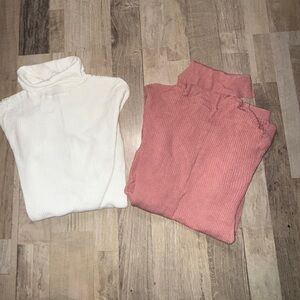 Revamped White and Pink Long Sleeve Tops